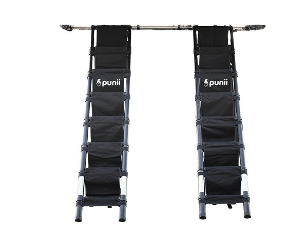 Piki Stoffstufen als Einstiegshilfe für Dachzeltleitern